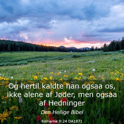 Picture 03 - Romerne 9:24 DA1871 - Og hertil kaldte han ogsaa os, ikke alene af - Bible Verse Picture