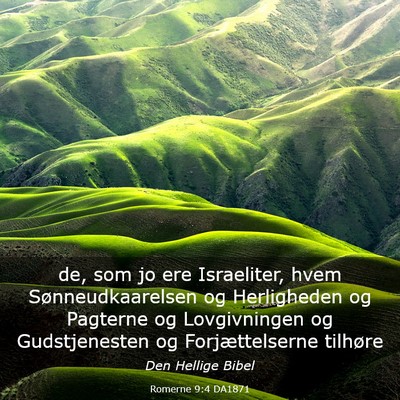 Picture 03 - Romerne 9:4 DA1871 - de, som jo ere Israeliter, hvem Sønneudkaarelsen - Bible Verse Picture
