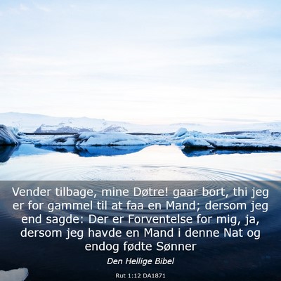 Picture 03 - Rut 1:12 DA1871 - Vender tilbage, mine Døtre! gaar bort, thi jeg - Bible Verse Picture