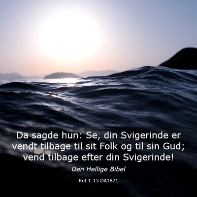 Picture 03 - Rut 1:15 DA1871 - Da sagde hun: Se, din Svigerinde er vendt tilbage - Bible Verse Picture