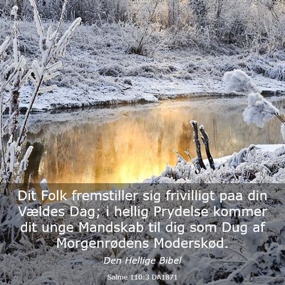Picture 03 - Salme 110:3 DA1871 - Dit Folk fremstiller sig frivilligt paa din - Bible Verse Picture