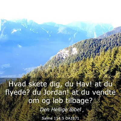 Picture 03 - Salme 114:5 DA1871 - Hvad skete dig, du Hav! at du flyede? du Jordan! - Bible Verse Picture