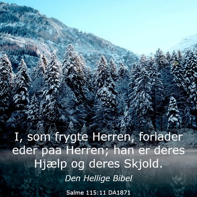Picture 03 - Salme 115:11 DA1871 - I, som frygte Herren, forlader eder paa Herren; - Bible Verse Picture