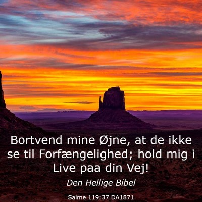 Picture 03 - Salme 119:37 DA1871 - Bortvend mine Øjne, at de ikke se til - Bible Verse Picture