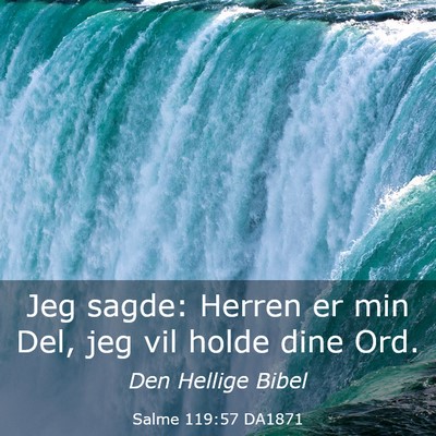 Picture 03 - Salme 119:57 DA1871 - Jeg sagde: Herren er min Del, jeg vil holde dine - Bible Verse Picture