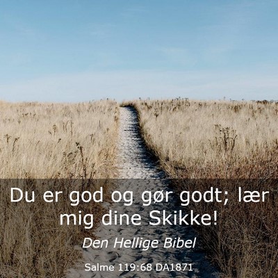 Picture 03 - Salme 119:68 DA1871 - Du er god og gør godt; lær mig dine - Bible Verse Picture