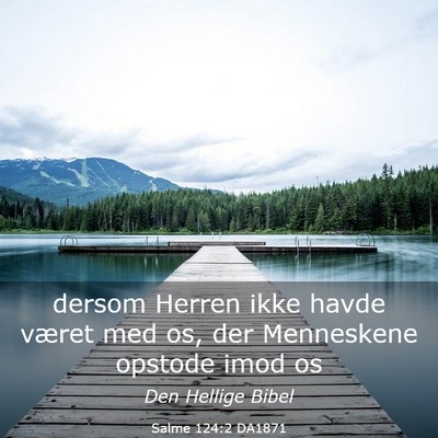 Picture 03 - Salme 124:2 DA1871 - dersom Herren ikke havde været med os, der - Bible Verse Picture