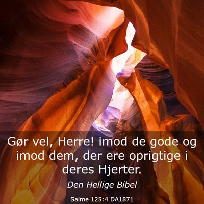 Picture 03 - Salme 125:4 DA1871 - Gør vel, Herre! imod de gode og imod dem, der - Bible Verse Picture