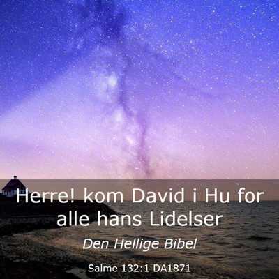 Picture 03 - Salme 132:1 DA1871 - Herre! kom David i Hu for alle hans - Bible Verse Picture