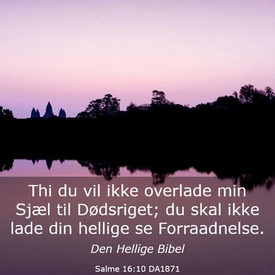 Picture 03 - Salme 16:10 DA1871 - Thi du vil ikke overlade min Sjæl til - Bible Verse Picture