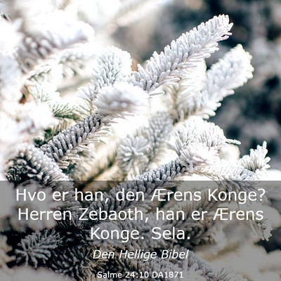 Picture 03 - Salme 24:10 DA1871 - Hvo er han, den Ærens Konge? Herren Zebaoth, han - Bible Verse Picture
