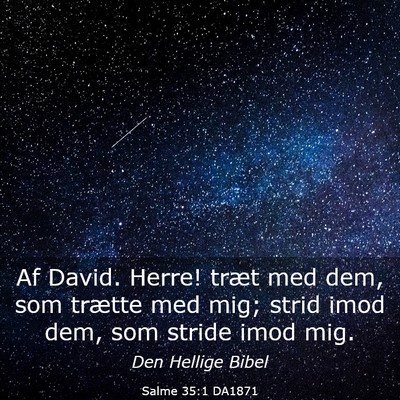 Picture 03 - Salme 35:1 DA1871 - Af David. Herre! træt med dem, som trætte med - Bible Verse Picture