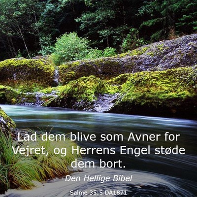 Picture 03 - Salme 35:5 DA1871 - Lad dem blive som Avner for Vejret, og Herrens - Bible Verse Picture