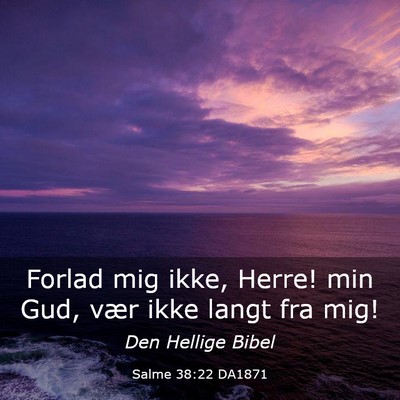 Picture 03 - Salme 38:22 DA1871 - Forlad mig ikke, Herre! min Gud, vær ikke langt - Bible Verse Picture