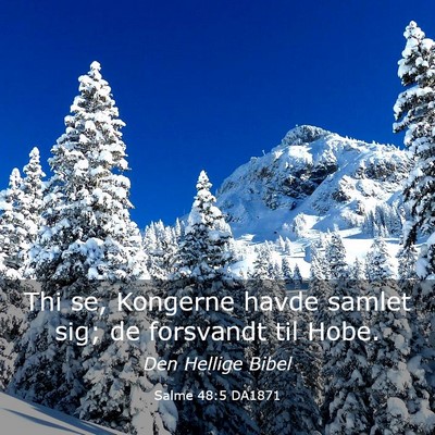 Picture 03 - Salme 48:5 DA1871 - Thi se, Kongerne havde samlet sig; de forsvandt - Bible Verse Picture
