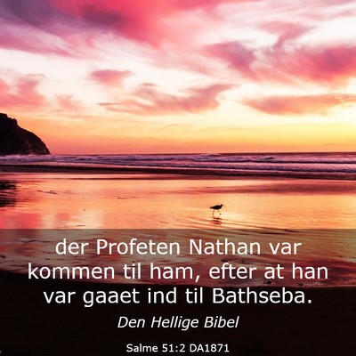 Picture 03 - Salme 51:2 DA1871 - der Profeten Nathan var kommen til ham, efter at - Bible Verse Picture