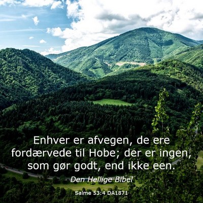 Picture 03 - Salme 53:4 DA1871 - Enhver er afvegen, de ere fordærvede til Hobe; - Bible Verse Picture