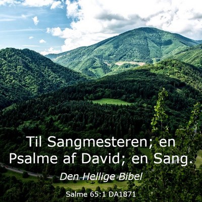 Picture 03 - Salme 65:1 DA1871 - Til Sangmesteren; en Psalme af David; en - Bible Verse Picture