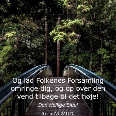Picture 03 - Salme 7:8 DA1871 - Og lad Folkenes Forsamling omringe dig, og op - Bible Verse Picture