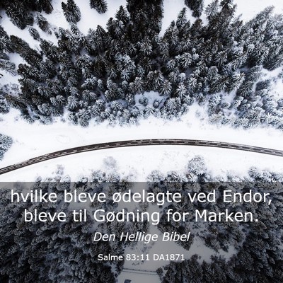 Picture 03 - Salme 83:11 DA1871 - hvilke bleve ødelagte ved Endor, bleve til - Bible Verse Picture