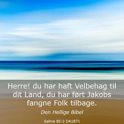 Picture 03 - Salme 85:2 DA1871 - Herre! du har haft Velbehag til dit Land, du har - Bible Verse Picture