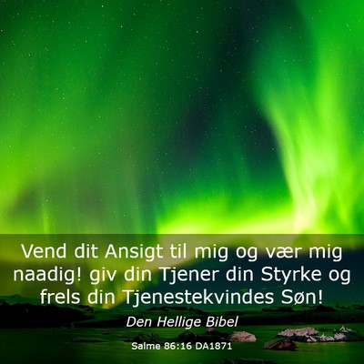 Picture 03 - Salme 86:16 DA1871 - Vend dit Ansigt til mig og vær mig naadig! giv - Bible Verse Picture