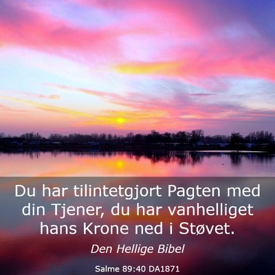 Picture 03 - Salme 89:40 DA1871 - Du har tilintetgjort Pagten med din Tjener, du - Bible Verse Picture