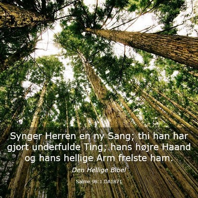 Picture 03 - Salme 98:1 DA1871 - Synger Herren en ny Sang; thi han har gjort - Bible Verse Picture