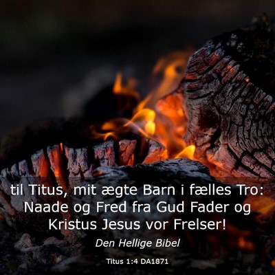 Picture 03 - Titus 1:4 DA1871 - til Titus, mit ægte Barn i fælles Tro: Naade og - Bible Verse Picture