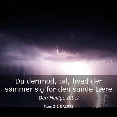Picture 03 - Titus 2:1 DA1871 - Du derimod, tal, hvad der sømmer sig for den - Bible Verse Picture