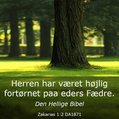 Picture 03 - Zakarias 1:2 DA1871 - Herren har været højlig fortørnet paa eders - Bible Verse Picture