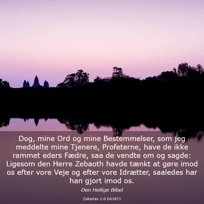 Picture 03 - Zakarias 1:6 DA1871 - Dog, mine Ord og mine Bestemmelser, som jeg - Bible Verse Picture