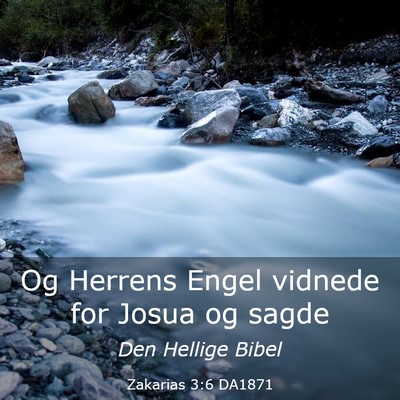 Picture 03 - Zakarias 3:6 DA1871 - Og Herrens Engel vidnede for Josua og - Bible Verse Picture