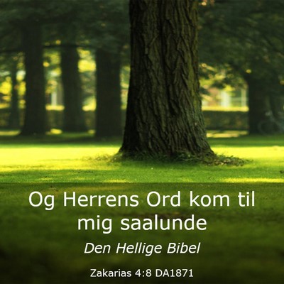 Picture 03 - Zakarias 4:8 DA1871 - Og Herrens Ord kom til mig - Bible Verse Picture