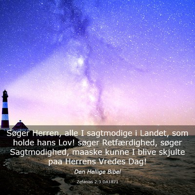 Picture 03 - Zefanias 2:3 DA1871 - Søger Herren, alle I sagtmodige i Landet, som - Bible Verse Picture