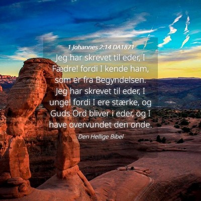 Picture 04 - 1 Johannes 2:14 DA1871 - Jeg har skrevet til eder, I Fædre! fordi I kende - Bible Verse Picture