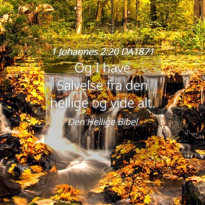 Picture 04 - 1 Johannes 2:20 DA1871 - Og I have Salvelse fra den hellige og vide - Bible Verse Picture