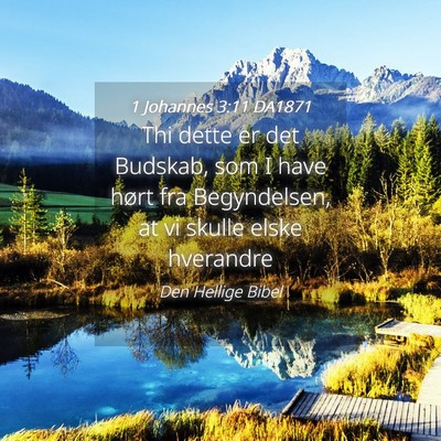 Picture 04 - 1 Johannes 3:11 DA1871 - Thi dette er det Budskab, som I have hørt fra - Bible Verse Picture