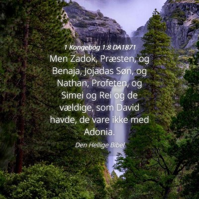 Picture 04 - 1 Kongebog 1:8 DA1871 - Men Zadok, Præsten, og Benaja, Jojadas Søn, og - Bible Verse Picture