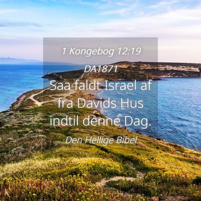 Picture 04 - 1 Kongebog 12:19 DA1871 - Saa faldt Israel af fra Davids Hus indtil denne - Bible Verse Picture