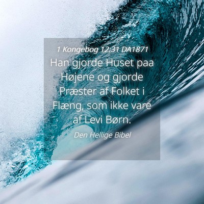 Picture 04 - 1 Kongebog 12:31 DA1871 - Han gjorde Huset paa Højene og gjorde Præster - Bible Verse Picture