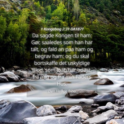Picture 04 - 1 Kongebog 2:31 DA1871 - Da sagde Kongen til ham: Gør, saaledes som han - Bible Verse Picture