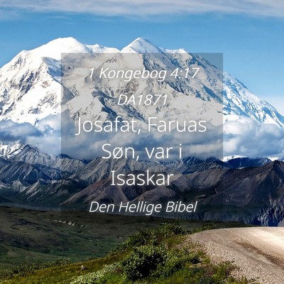 Picture 04 - 1 Kongebog 4:17 DA1871 - Josafat, Faruas Søn, var i - Bible Verse Picture