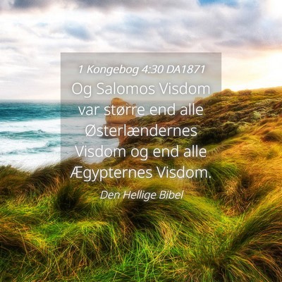 Picture 04 - 1 Kongebog 4:30 DA1871 - Og Salomos Visdom var større end alle - Bible Verse Picture