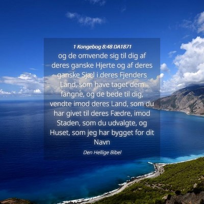Picture 04 - 1 Kongebog 8:48 DA1871 - og de omvende sig til dig af deres ganske Hjerte - Bible Verse Picture
