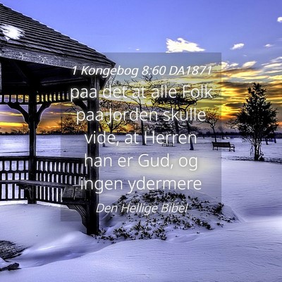 Picture 04 - 1 Kongebog 8:60 DA1871 - paa det at alle Folk paa Jorden skulle vide, at - Bible Verse Picture