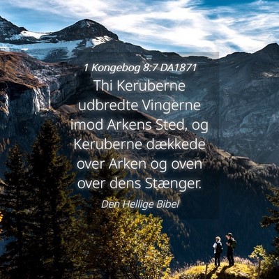 Picture 04 - 1 Kongebog 8:7 DA1871 - Thi Keruberne udbredte Vingerne imod Arkens Sted, - Bible Verse Picture