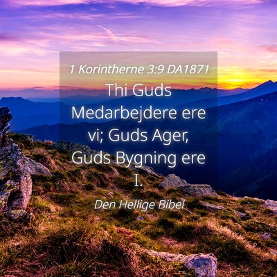 Picture 04 - 1 Korintherne 3:9 DA1871 - Thi Guds Medarbejdere ere vi; Guds Ager, Guds - Bible Verse Picture