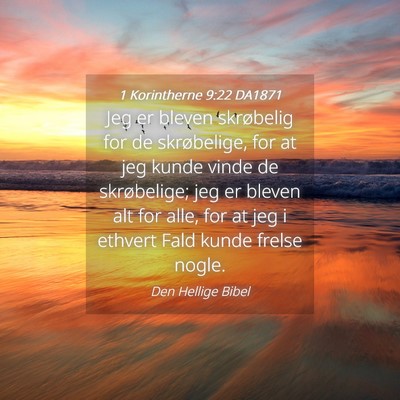 Picture 04 - 1 Korintherne 9:22 DA1871 - Jeg er bleven skrøbelig for de skrøbelige, for - Bible Verse Picture