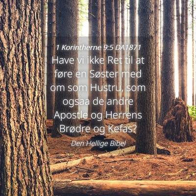 Picture 04 - 1 Korintherne 9:5 DA1871 - Have vi ikke Ret til at føre en Søster med om - Bible Verse Picture